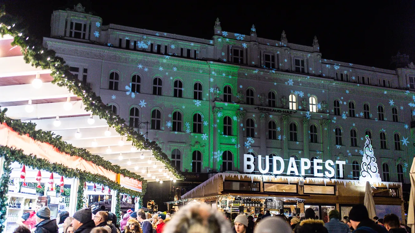 karácsony, 2019, karácsonyi vásár, fények, kivilágítás, adventi koszorú, Budapest, december 1. advent első vasárnapja 