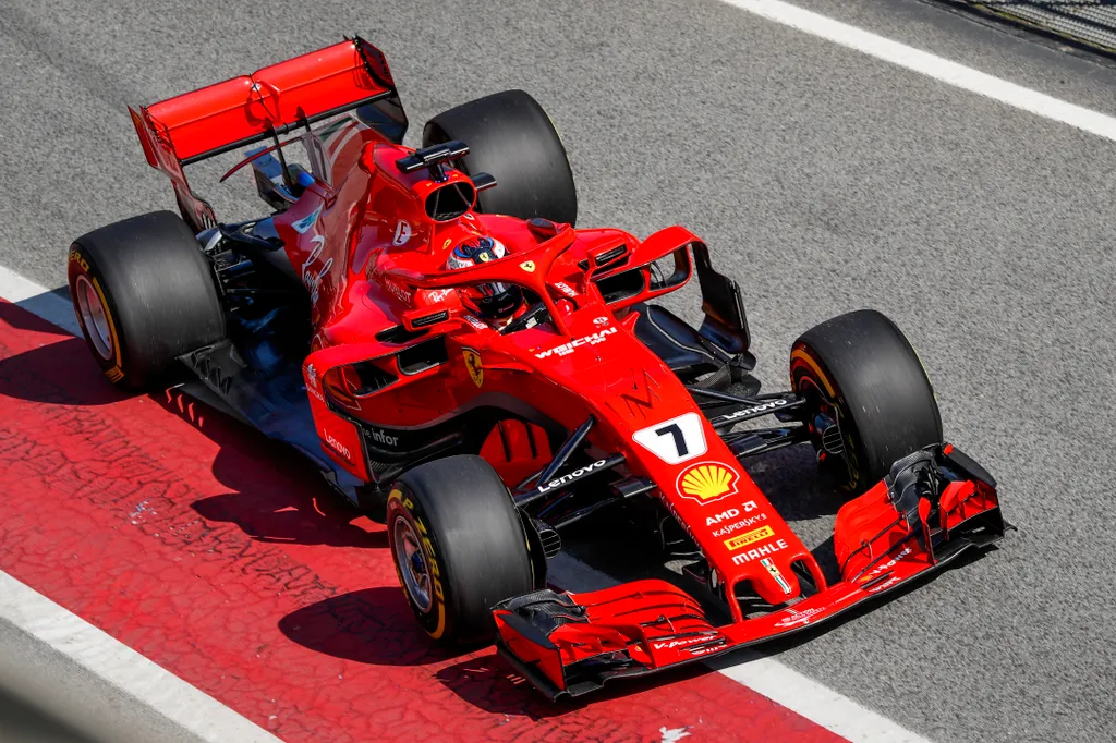 Forma-1, Kimi Räikkönen, Scuderia Ferrari, Ferrari SF-71H bejáratás Barcelona 