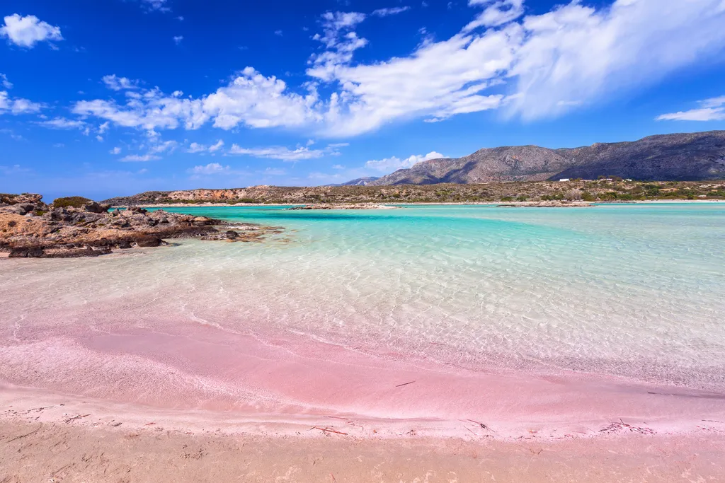elafonissi, beach, elafonisi, kréta, tengerpart, görögország, rózsaszín, homok, part 
