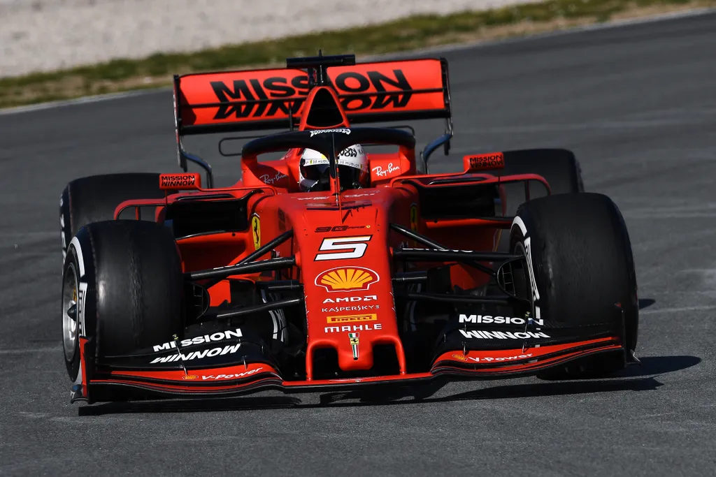 Forma-1, teszt, Barcelona, Sebastian Vettel, Scuderia Ferrari 