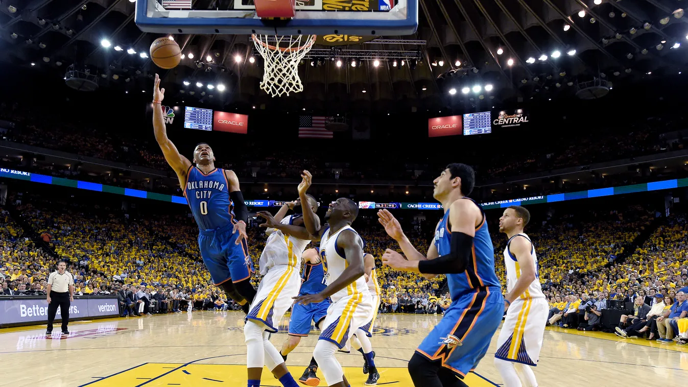 Oklahoma City Thunder Golden State Warriors NBA kosárlabda russell westbrook 