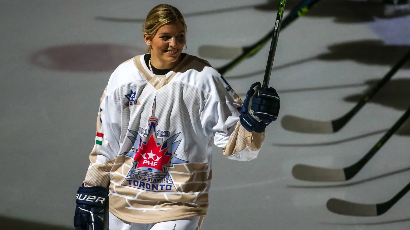 Premier Hockey Federation 2023 All-Star Show Case GettyImageRank3 People Crowd of People Canada Ontario - Canada Toronto Winter Sport Color Image Saluting Blocked Terms Photography 94 Former Team World Hockey Match - Sport Fanni Gasparics Mattamy Athletic