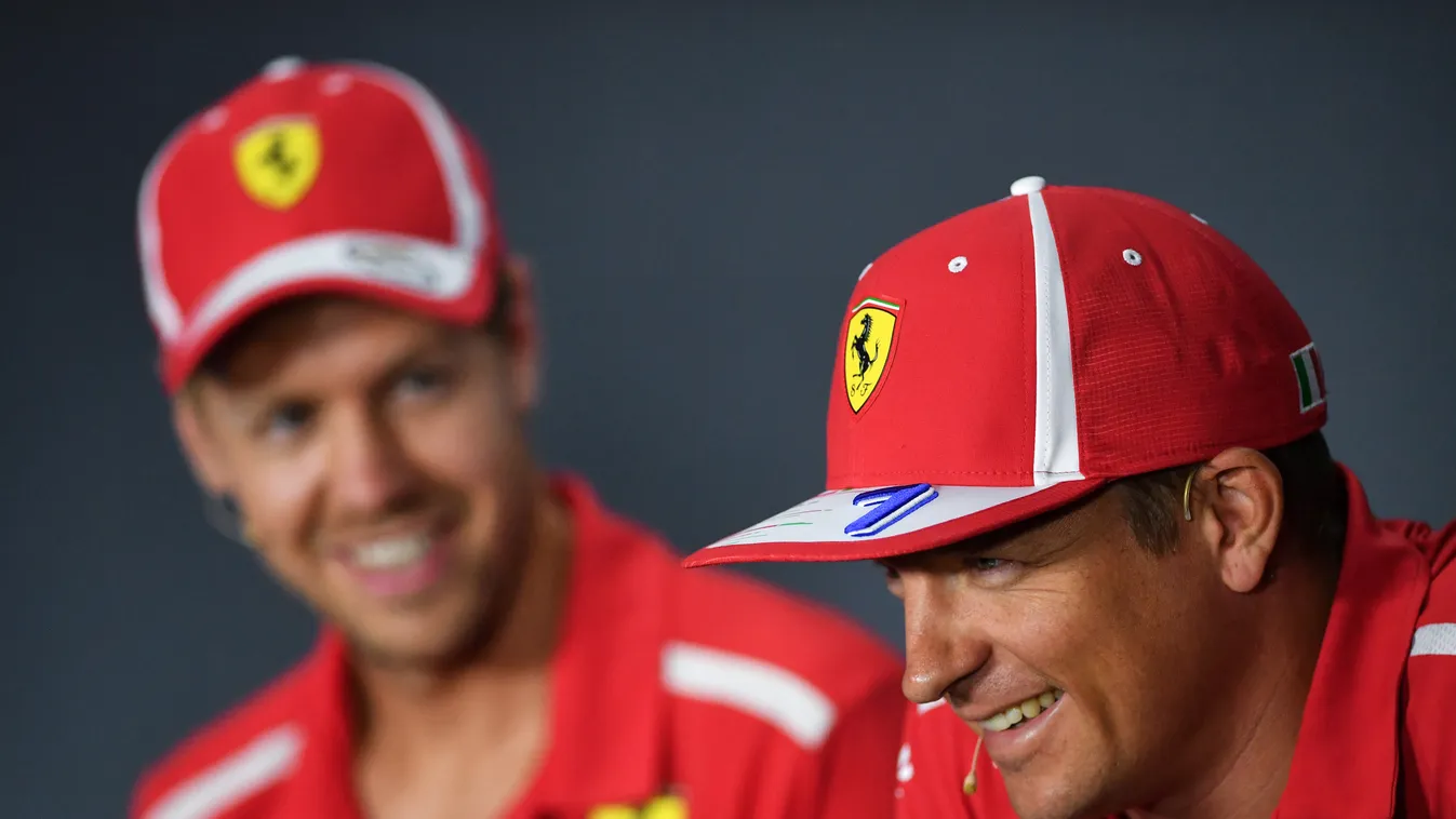 Előkészületek a Forma-1-es Olasz Nagydíjra, Sebastian Vettel, Kimi Räikkönen 
