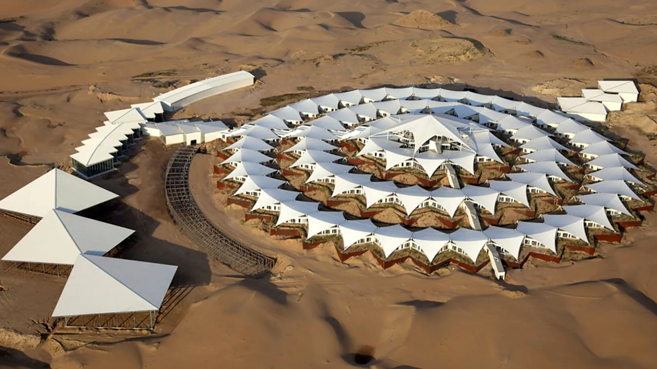 Desert Lotus Resort, sivatagi szálloda Belső-Mongóliában