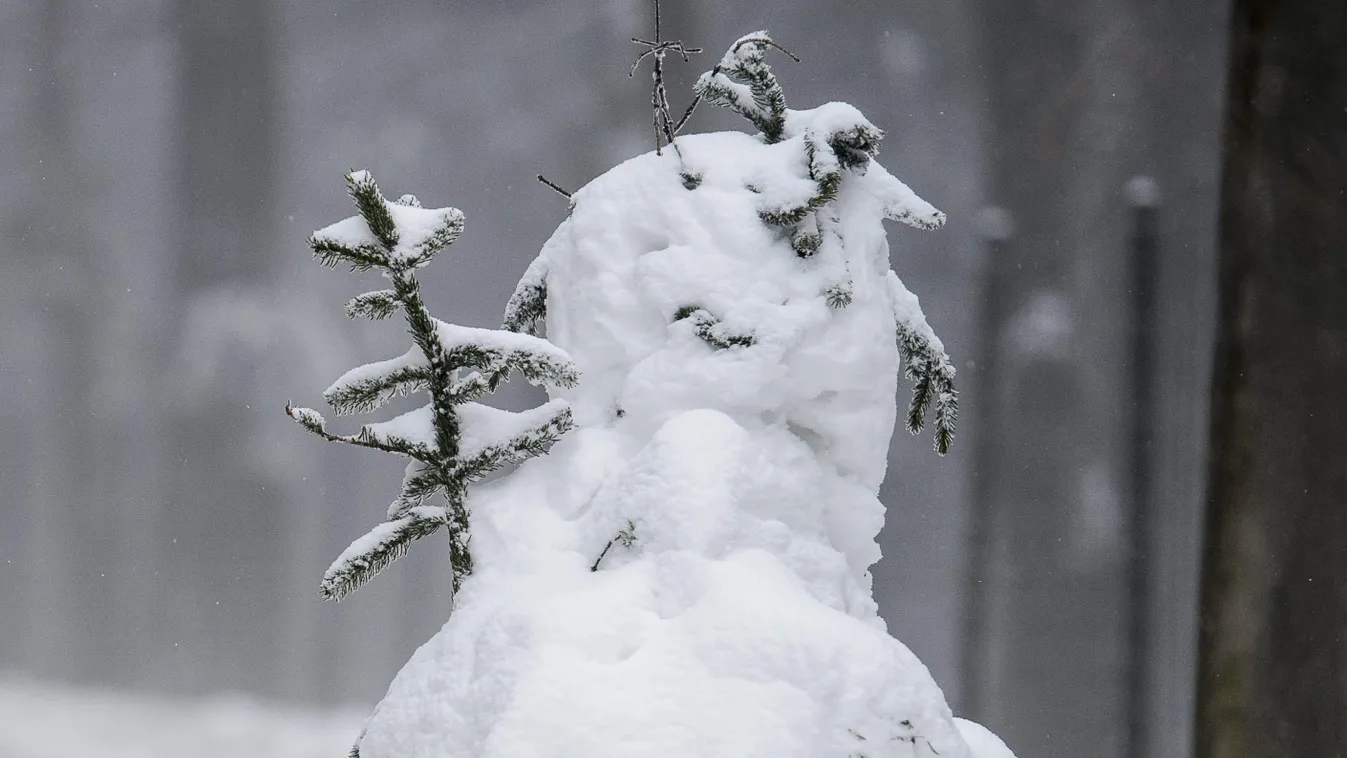 Galyatető, 2015. január 25.
Hóember Galyatetőn 2015. január 25-én.
MTI Fotó: Komka Péter
Havazás 