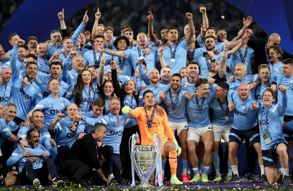 Manchester City wins 2023 UEFA Champions League title 2023,2023 UEFA Champions League,Football,Istanbul,Manchester Cit Horizontal 