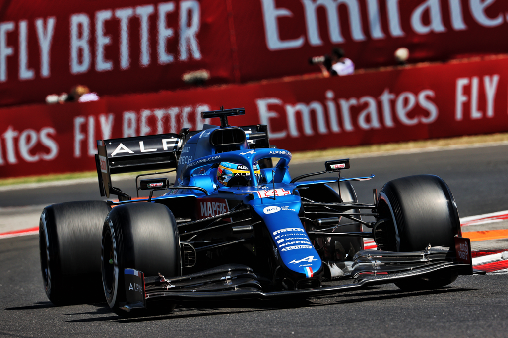 Forma-1, Fernando Alonso, Alpine, Magyar Nagydíj 2021, péntek 