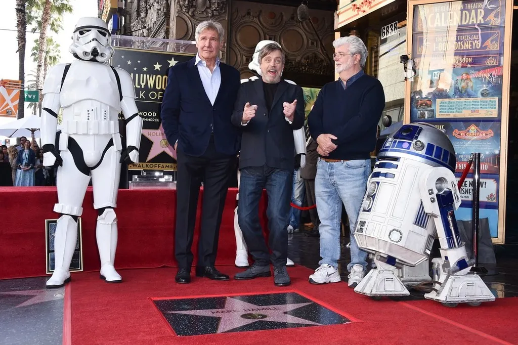 Mark Hamil honored with a Star on the Hollywood Walk of Fame, Los Angeles, USA - 08 Mar 2018 MARK HAMIL HONORED WITH A STAR HOLLYWOOD WALK FAME LOS ANGELES USA 08 MAR 2018 HARRISON FORD HAMILL GEORGE LUCAS Actor Film Director Male Personality 69675152 