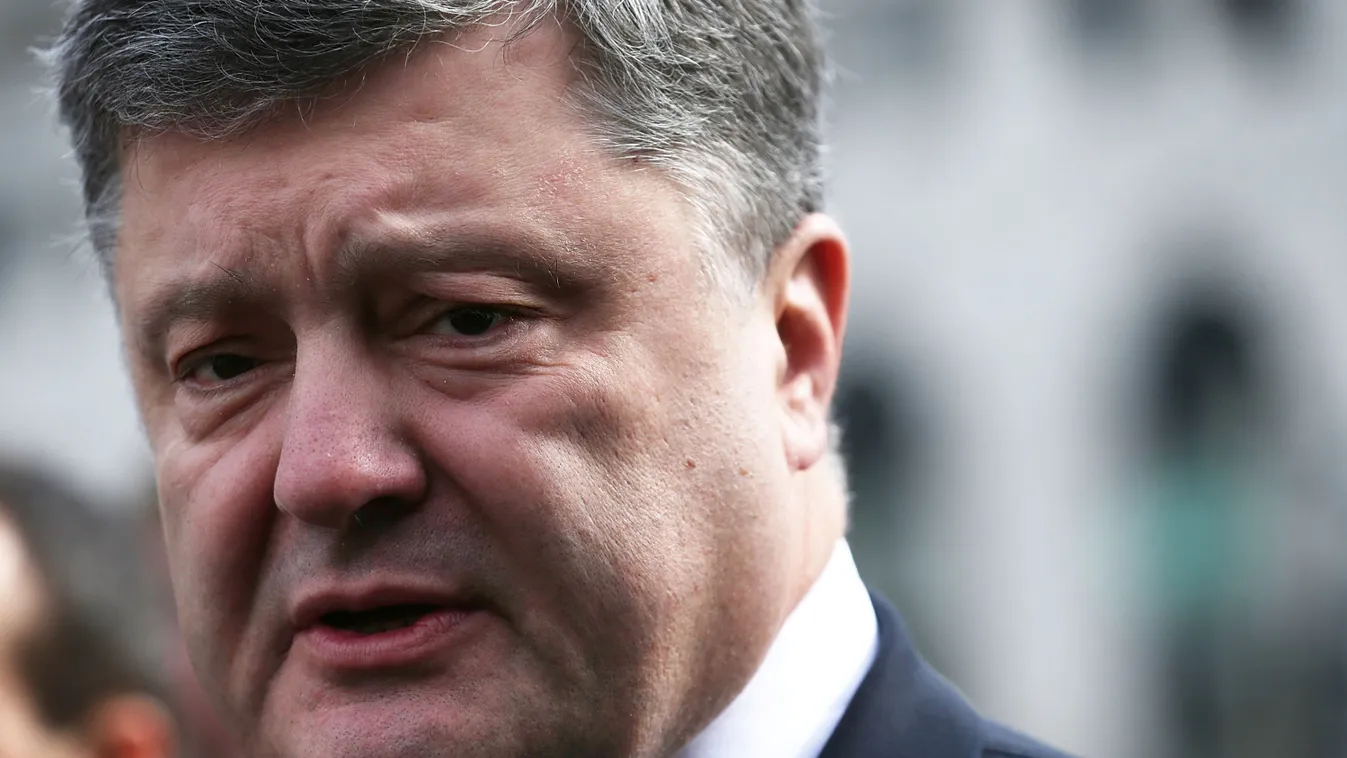 GettyImageRank2 POLITICS WASHINGTON, DC - MARCH 31: Ukrainian President Petro Poroshenko speaks after he laid a floral basket at the Holodomor Memorial on March 31, 2016 in Washington, DC. Poroshenko is in Washington to attend the 2016 Nuclear Security Su