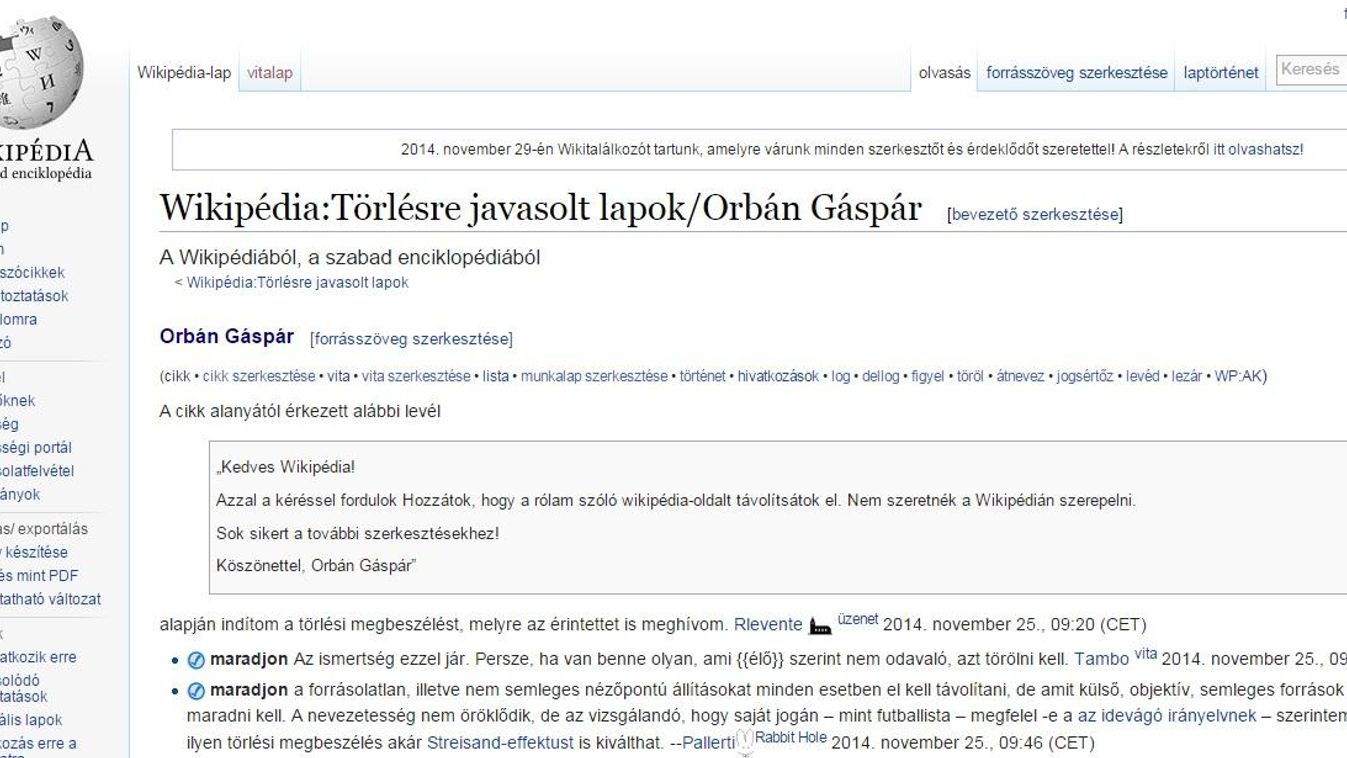 Orbán Gáspár, Wikipedia 