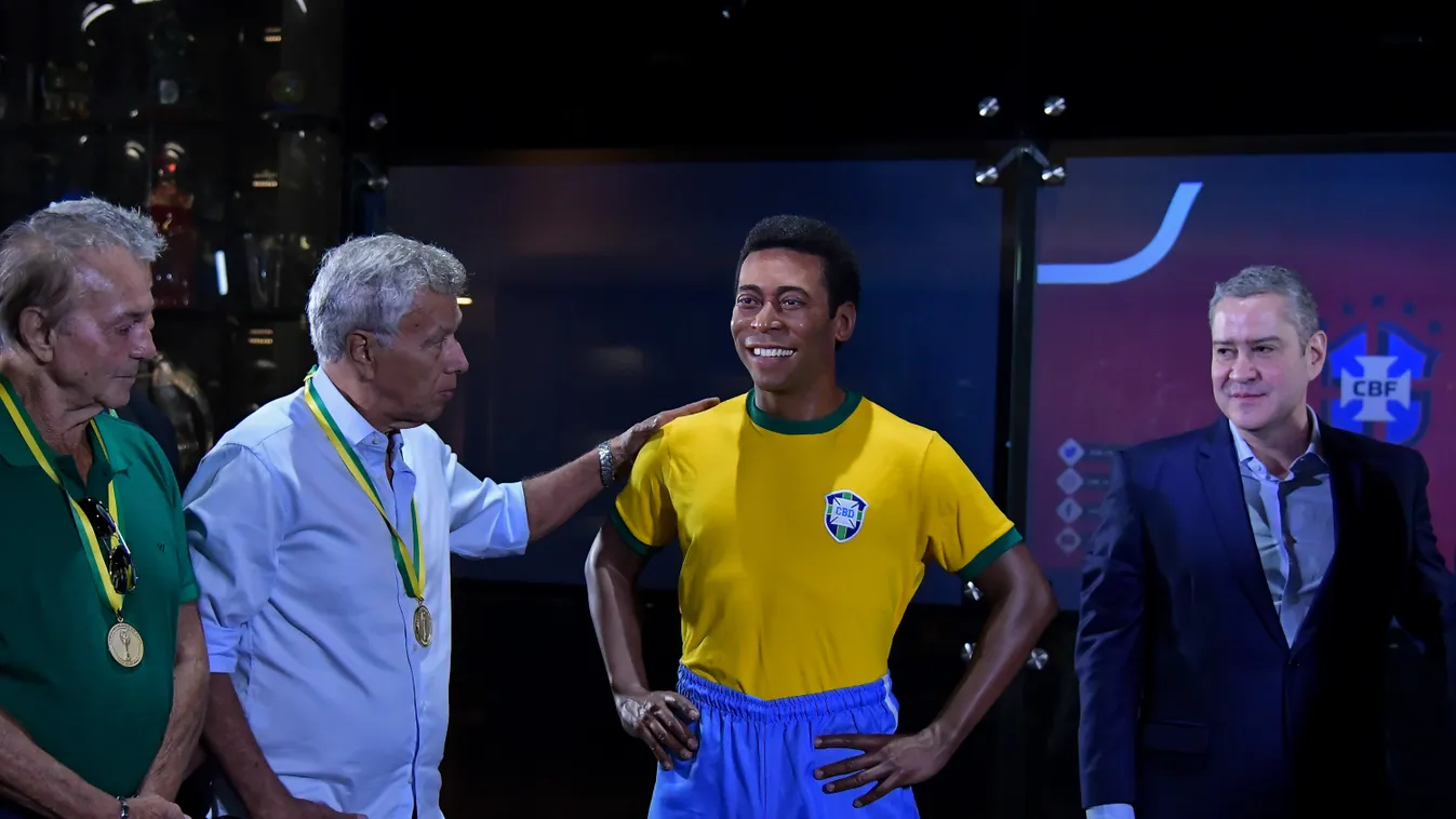 Inauguration of Pele statue, Pelé, brazília, labdarúgás 