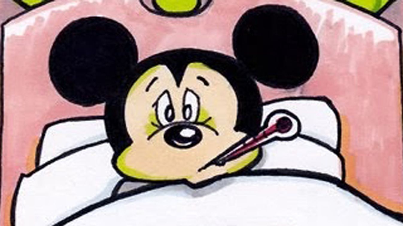 Mickey egér kanyaró beteg Disneyland 
