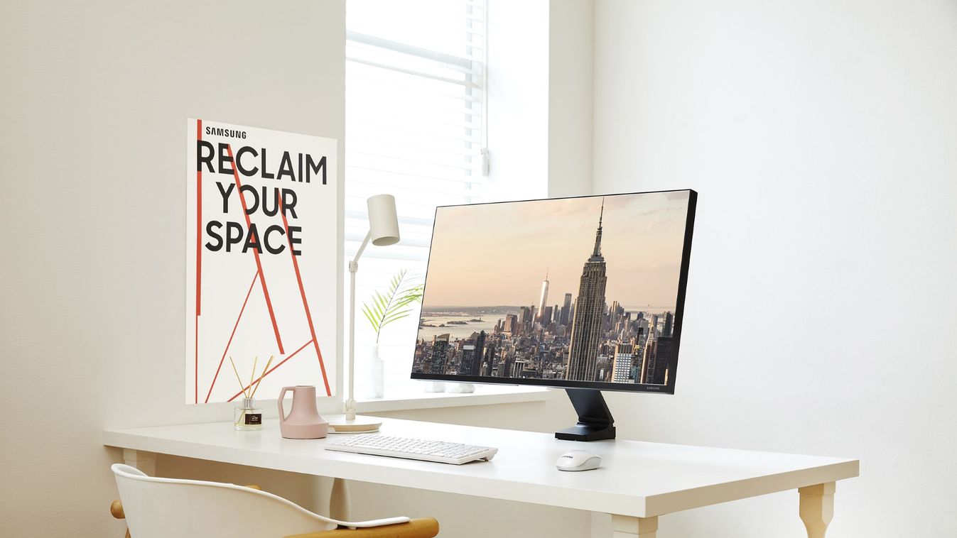 samsung space monitor office desk 