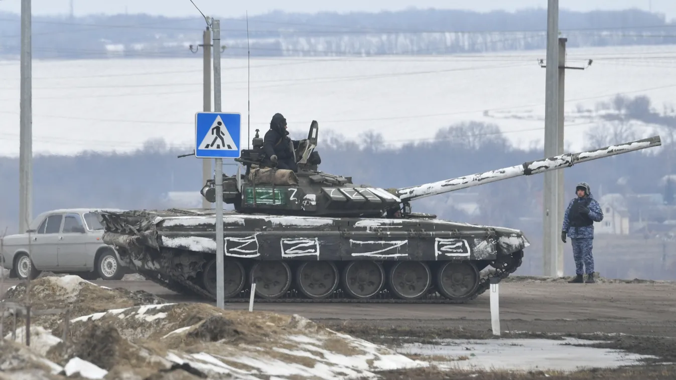 orosz-ukrán háború 2022. katona, jármű, harc, harckocsi, orosz-ukrán határ, Belgorod, Oroszország Russia Ukraine Military Operation Horizontal 