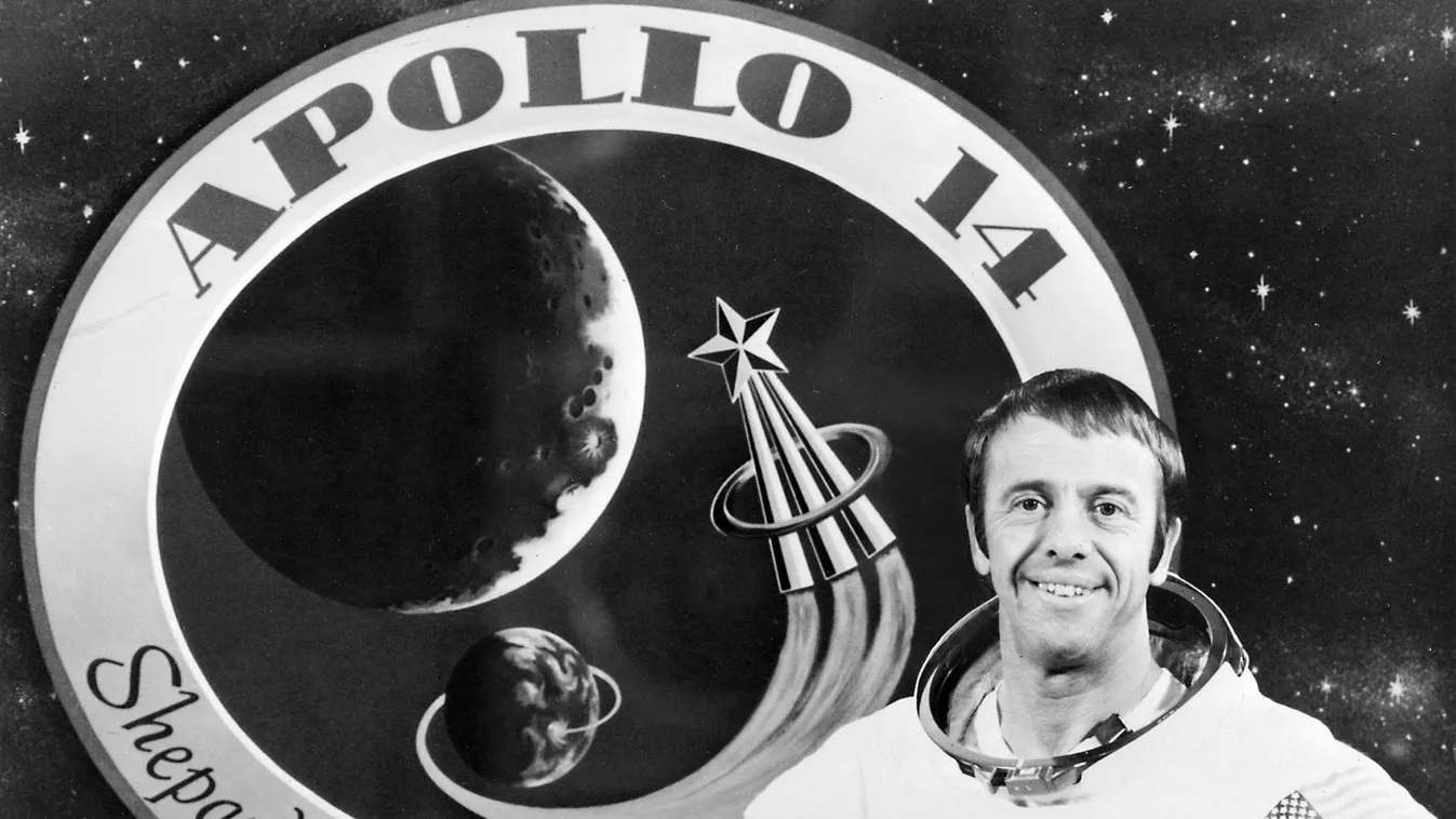 Alan Shepard 1970-ben, vizeletgyűjtő űrruha