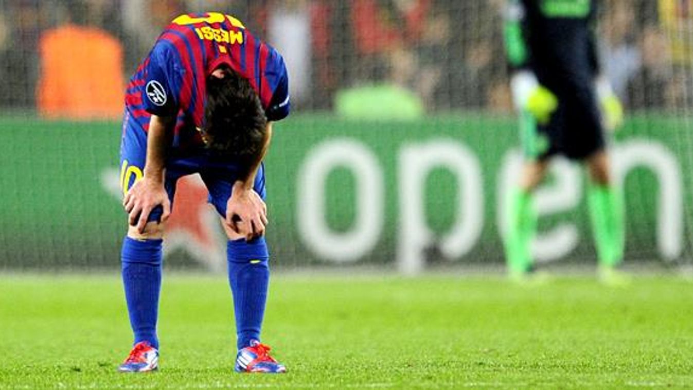 Lionel Messi argentin labdarúgó, FC Barcelona, kihagyott 11-es a Chelsea ellen 