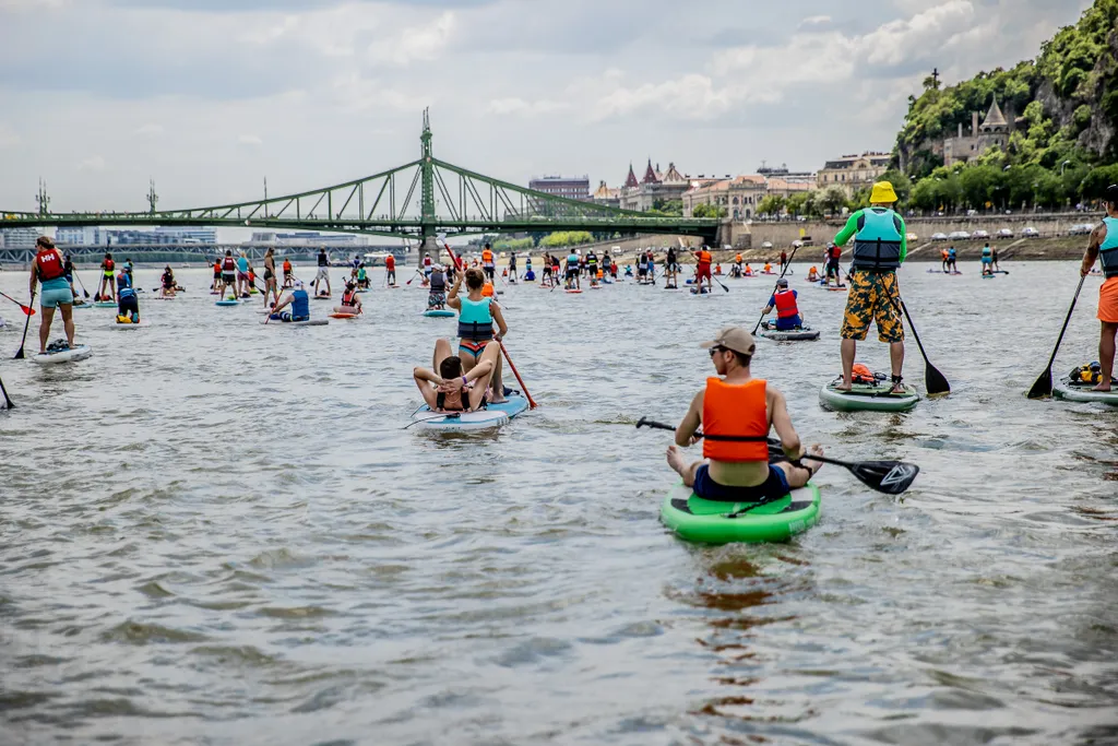 VII. Budapest SUP fesztivál, fesztivál, rendezvény, sup, Duna, Dunán, Budapest, evezés, evez, folyó, nyár, 2022 