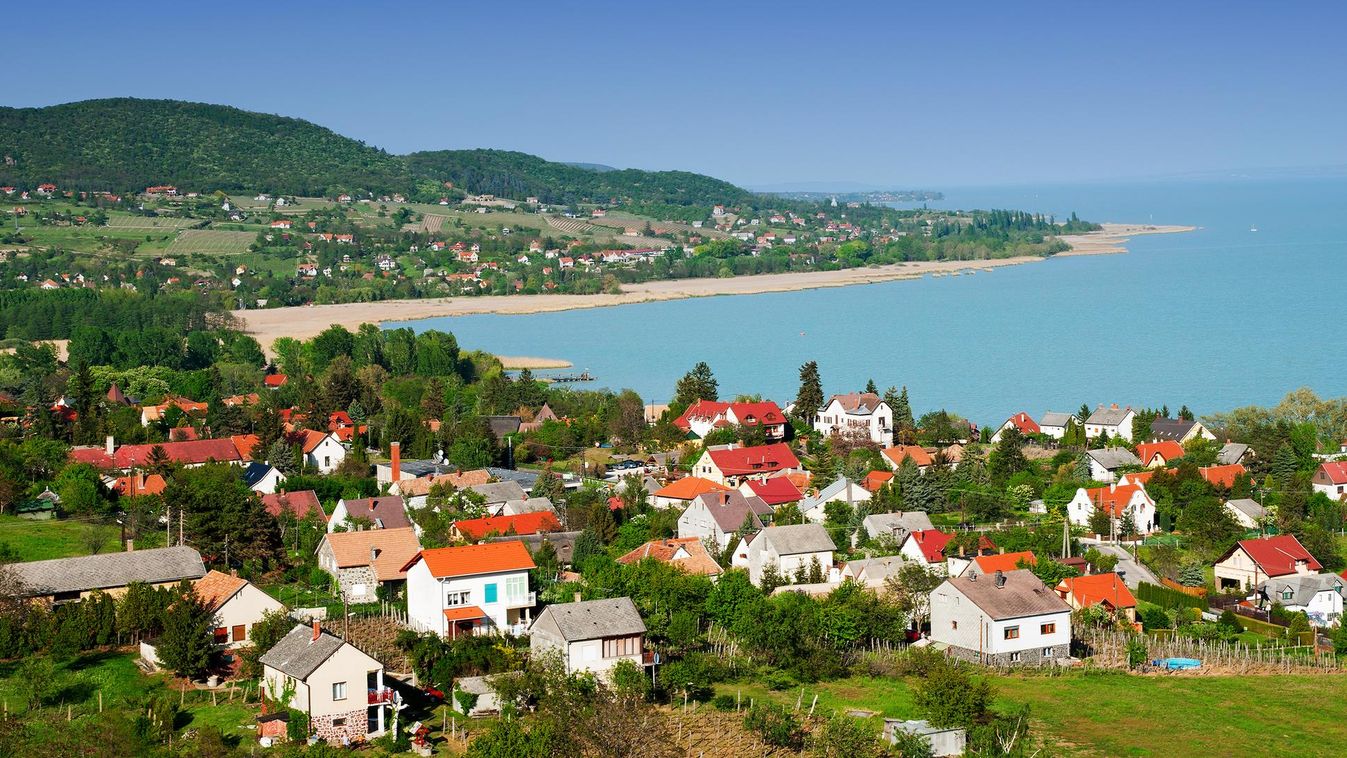 Little village at Lake Balaton,Hungary Blue Hungary Lake Balaton Landscaped Nature Village Water 