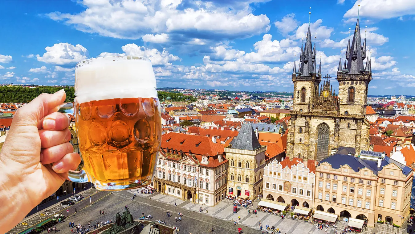 korsó sör Prága Óváros tér 