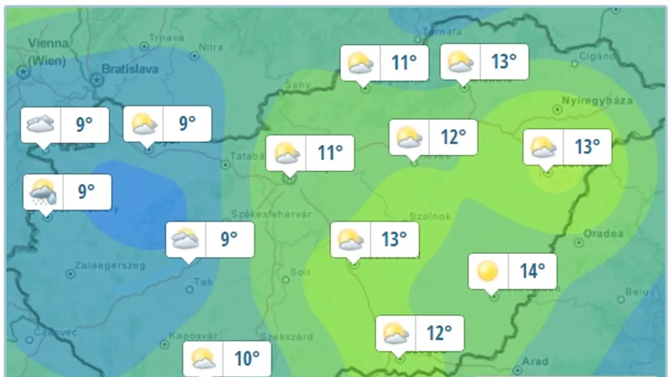 Az időjárás alakulása május 5-én. 