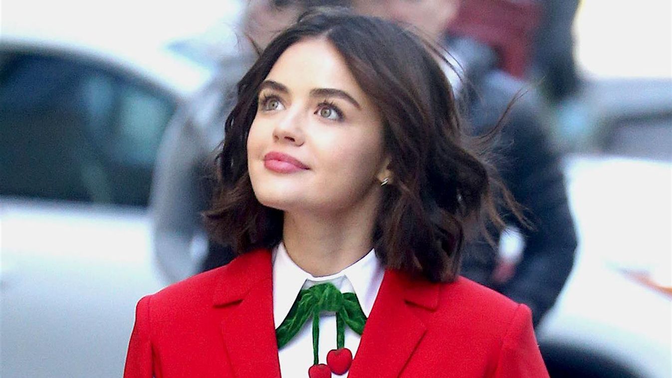 'Katy Keene' on set filming, New York, USA - 26 Mar 2019 KATY KEENE SET FILMING NEW YORK USA 26 MAR 2019 LUCY HALE LOCATION SHOOTING Actor Alone Female Personality Out & About 79258663 