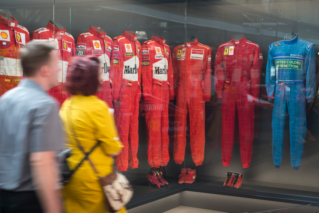 Forma-1, Michael Schumacher autógyűjteménye, Motorworld, sisakok a Ferrari- és a Benetton-korszakból 