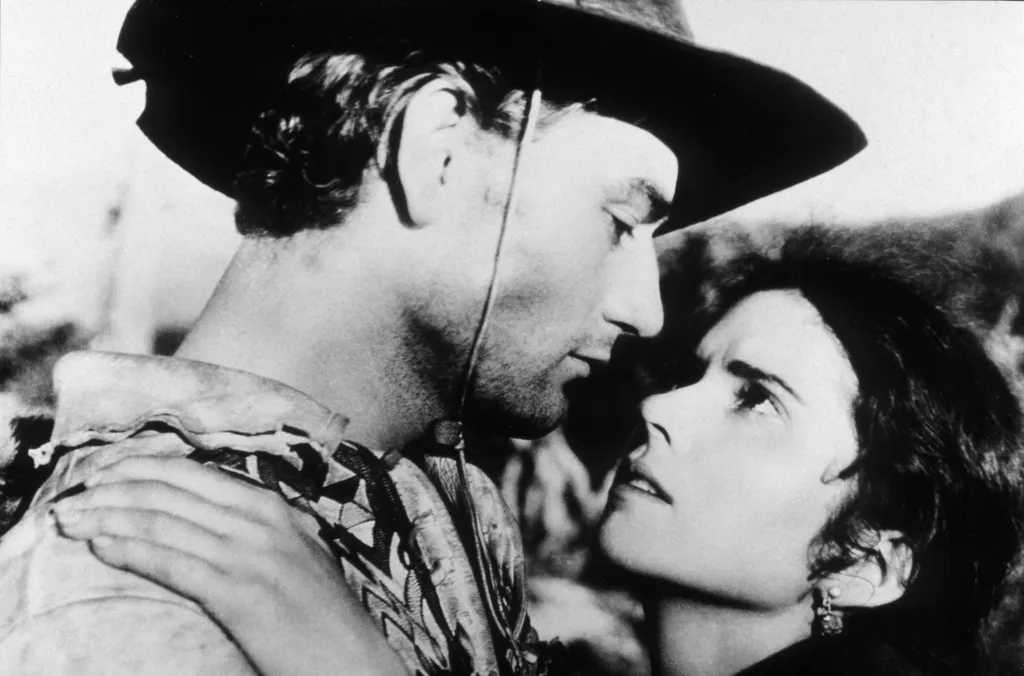 La Piste Des Geants Cinema settlers pioneers couple 1930s Thirties Horizontal WESTERN MAN WOMAN SERIOUS WORRIED HAT 