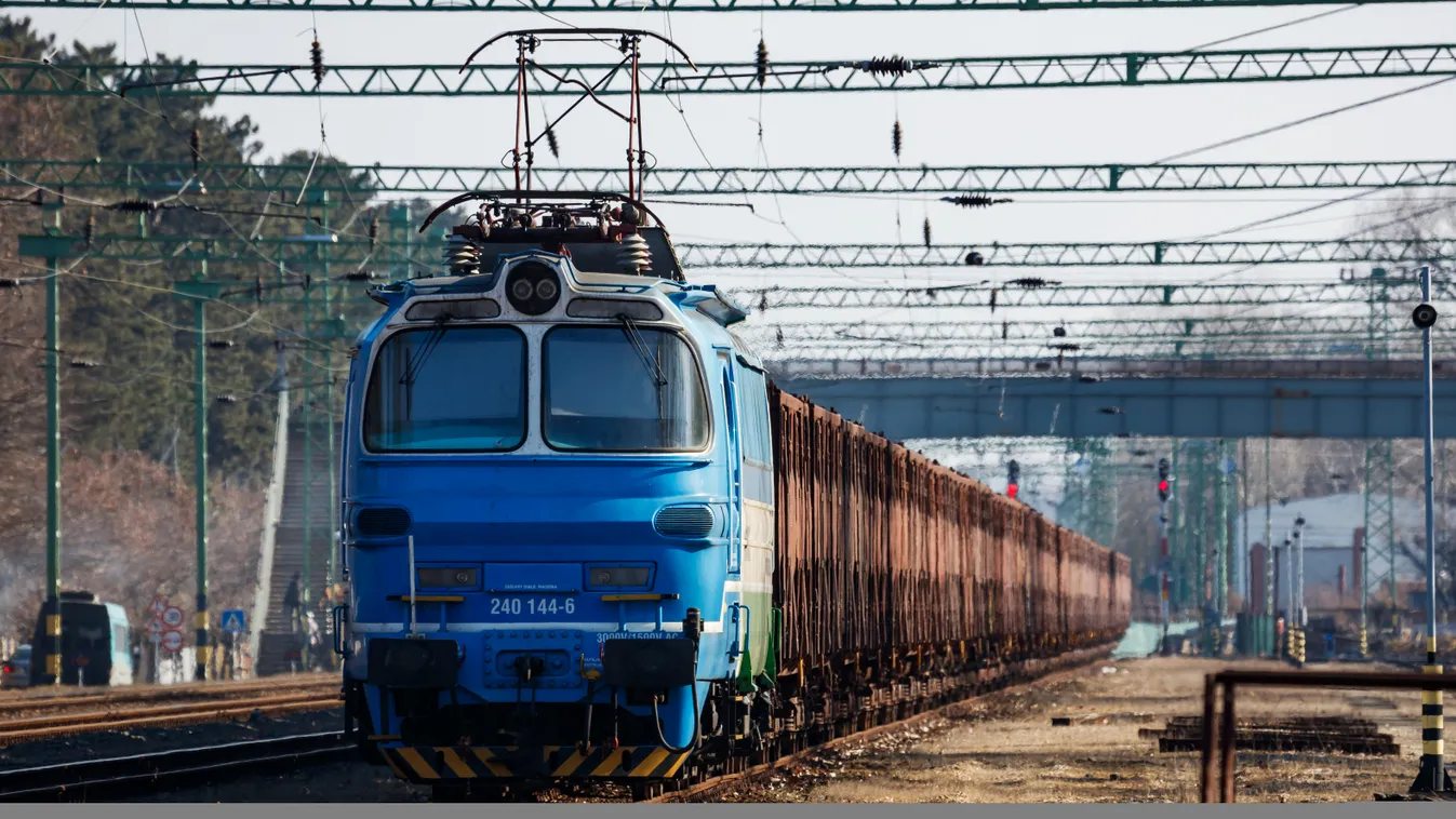 illusztráció, vonat, utazás, utas,  
 Siofok,,Hungary,-,February,28,,2021:,International,Train,Transportation.,Cargo carriage,production,enterprise,line,wagon,freight,goods,global,i 