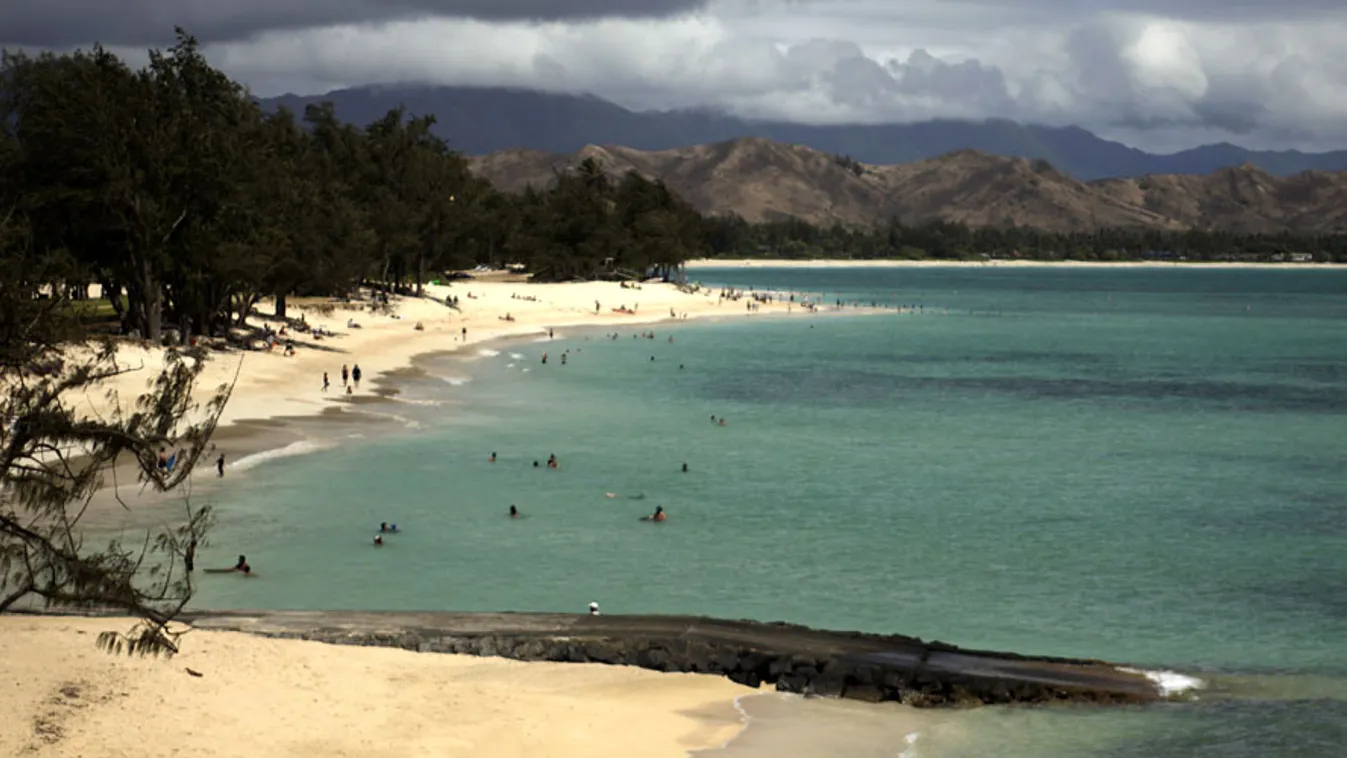 Kailua beach, tengerpart Hawaii egyik szigetén