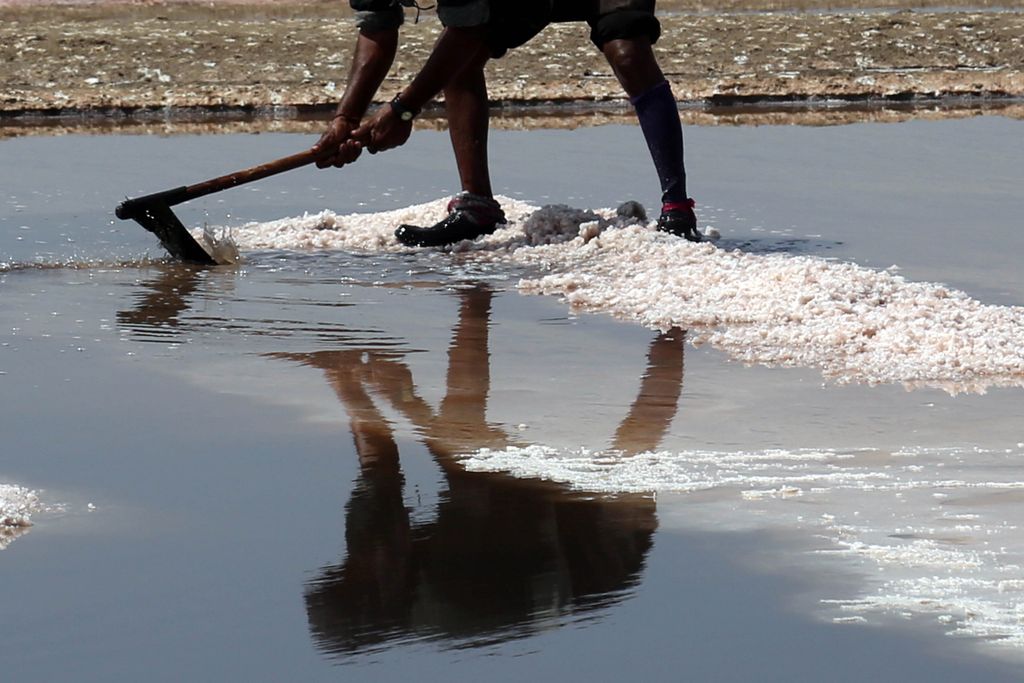 Tengeri só kitermelése Pakisztánban, só, tengeri 