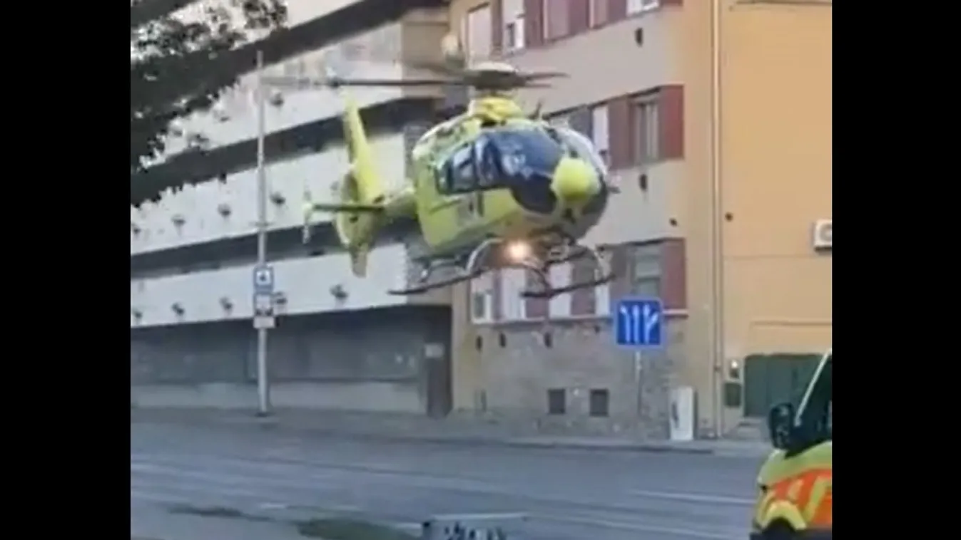 Pécs, mentőhelikopter, kisbaba 