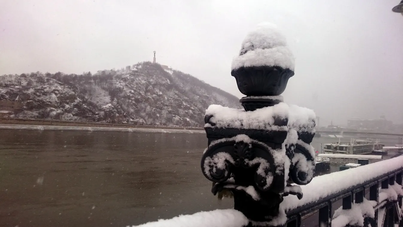 havazás hó időjárás Budapest Gellért hegy 