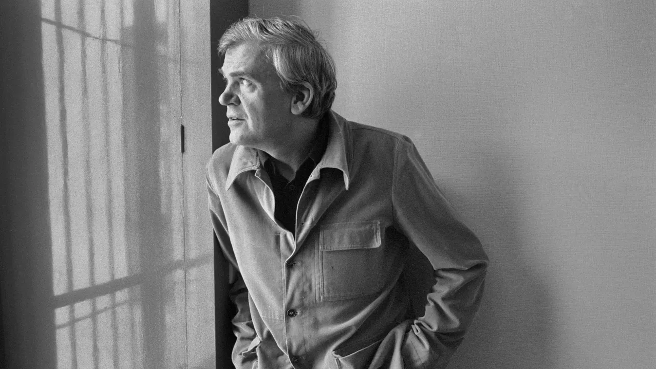 Milan Kundera (born in 1929), CZECH WRITER FRENCH MAN OF LETTERS PORTRAIT HORIZONTAL 