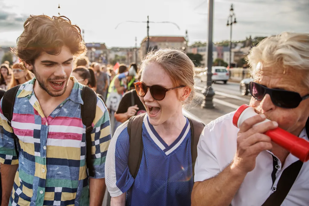 Demokrácia napi tüntetés, Budapest, 2023.09.15. oktatás, tanulás, tanítás, tanító, diák, tanár, Pankotai Lili 