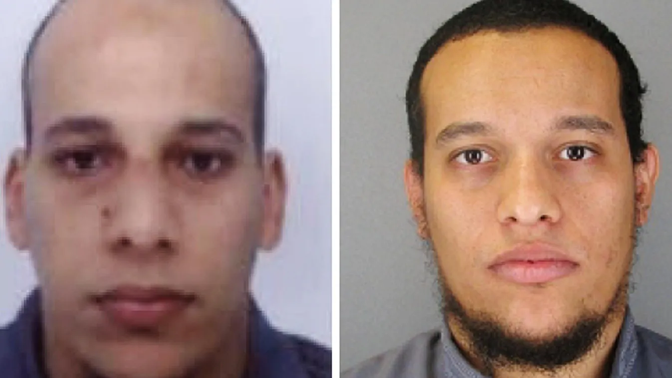 a charlie hebdo elleni terrortámadás gyanúsítotjai, franciaország, párizs, Cherif Kouach Said Kouachi 