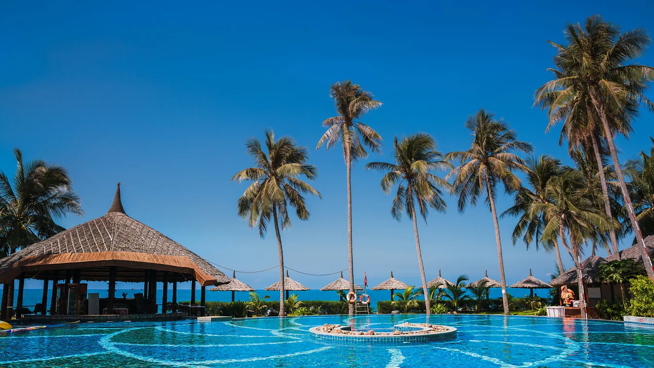 8 ország ahol a luxus olcsó, luxushotel Vietnam, Vietnam, úszómedence, tengerpart 