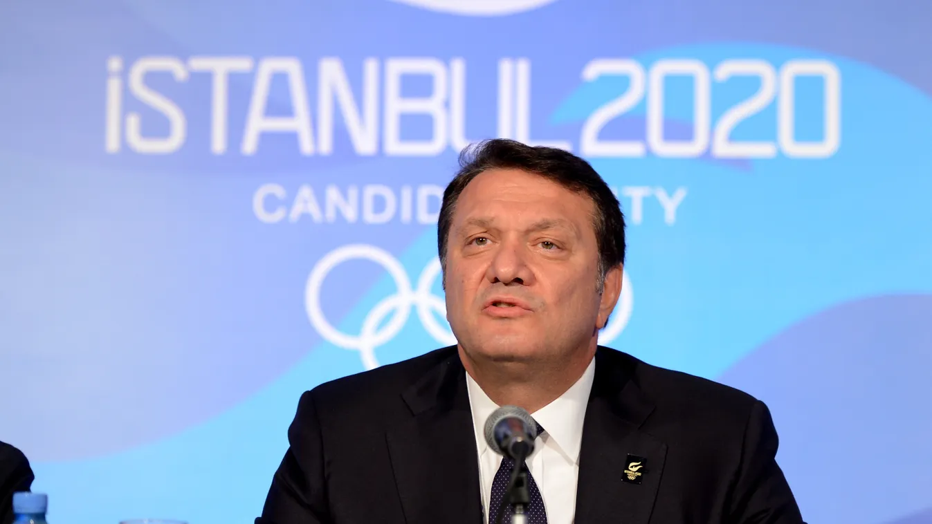 Istanbul 2020 Sports Director Alp Berker Istanbul 2020 Bid Chairman Hasa PRESS CONFERENCE Buenos Aires Argentina TURKEY Olympics HORIZONTAL 