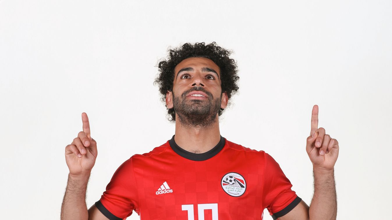 Egypt Portraits - 2018 FIFA World Cup Russia Sport Soccer International Team Soccer FIFA World Cup Grozny FeedRouted_Global topix bestof GROZNY, RUSSIA - JUNE 11: Mohamed Salah #10 of Egypt poses for a portrait during the official FIFA World Cup 2018 port