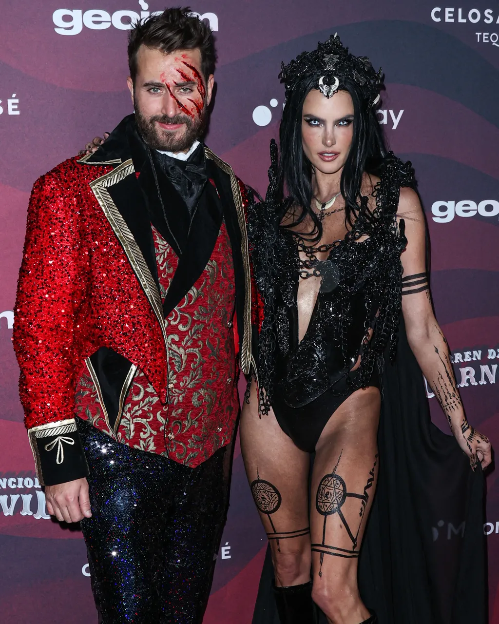 Alessandra Ambrosio brazil modell halloween,CARN*EVIL Halloween Party USA United States IDSOK America NurPhoto California CA LA West Coast Los Angeles Hollywood Bel Air County Arts Culture Editorial Arrivals Attending Celebrities Posing 2022 Photography I