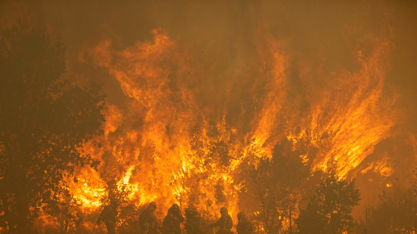 erdőtűz, tűz, égő erdő, ég, lángoló erdő, lángok, tűzoltó, tűzoltás, spanyolország, Sierra de la Culebra 