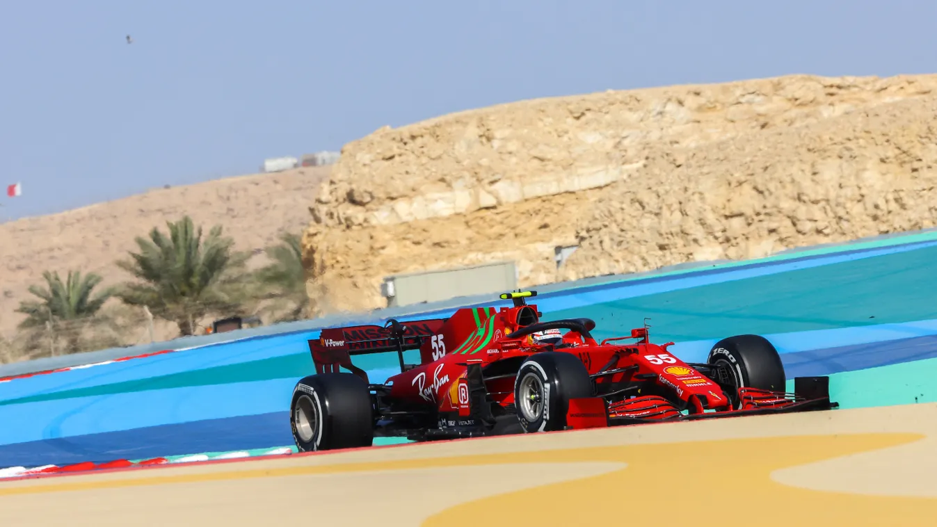 Forma-1, Carlos Sainz, Ferrari, Bahreini Nagydíj 2021, szombat 