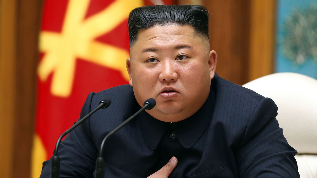 politics Horizontal This picture taken on April 11, 2020 and released from North Korea's official Korean Central News Agency (KCNA) on April 12, 2020 shows North Korean leader Kim Jong Un speaks during a meeting of the Political Bureau of the Central Comm