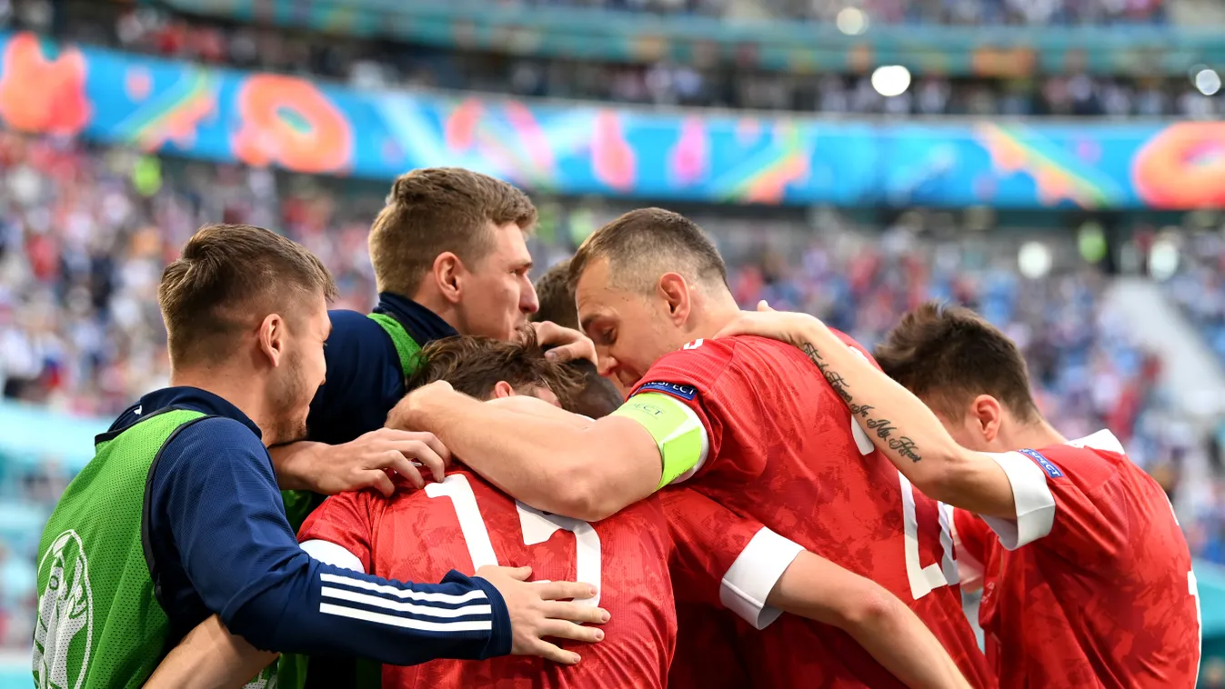 Finnország - Oroszország, Foci EB, labdarúgó Európa-bajnokság, Euro 2020, labdarúgás, csoportkör, B csoport, Kresztovszkij Stadion, Szentpétervár, 2021.06.16. 