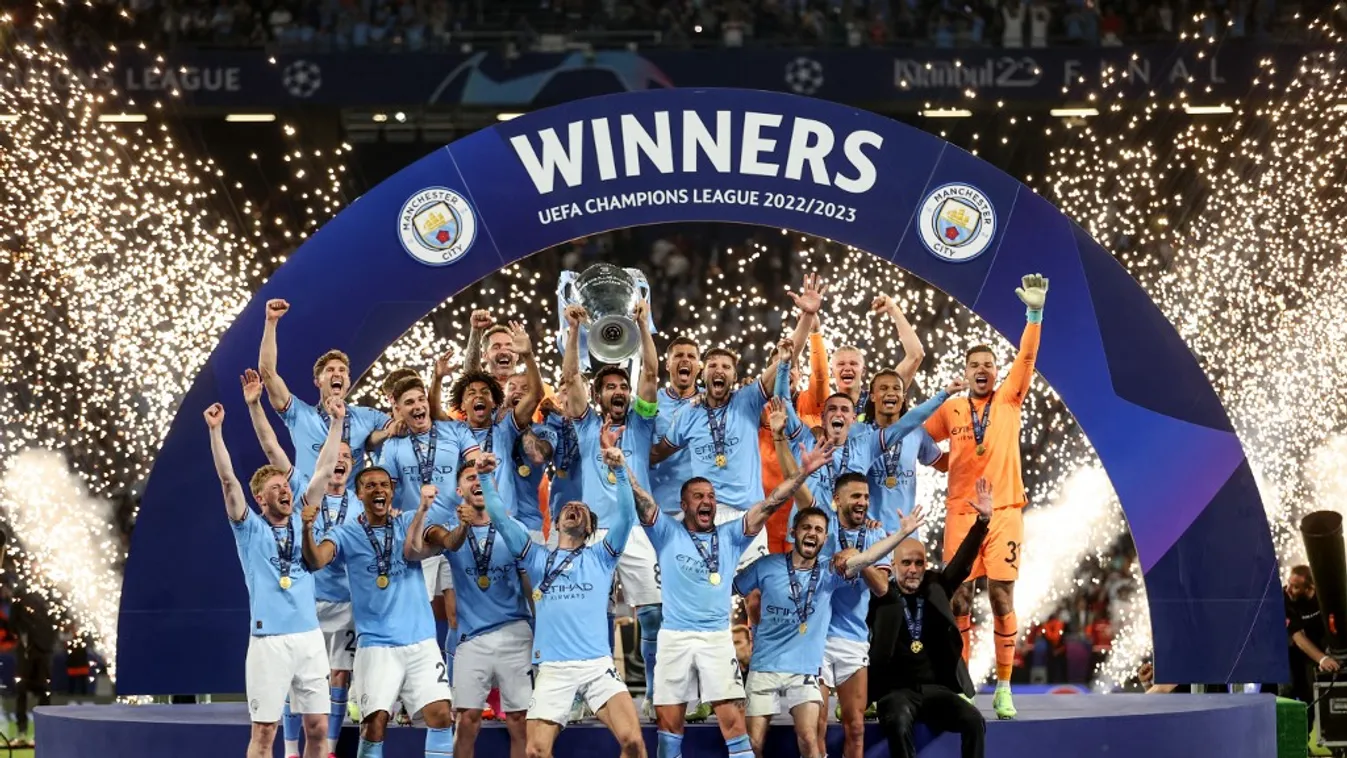 Manchester City wins 2023 UEFA Champions League title 2023,2023 UEFA Champions League,Football,Istanbul,Manchester Cit Horizontal 