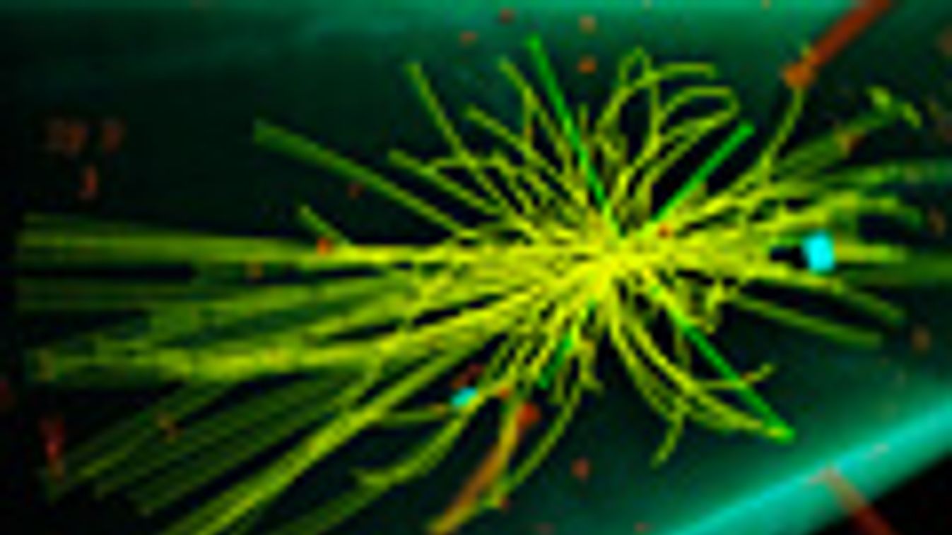 higgs boson, higgs bozon, reszecskeütközés (grafikai lemodellezése) melynek során létrejöhet a higgs bozon, 2011 december 3 CERN