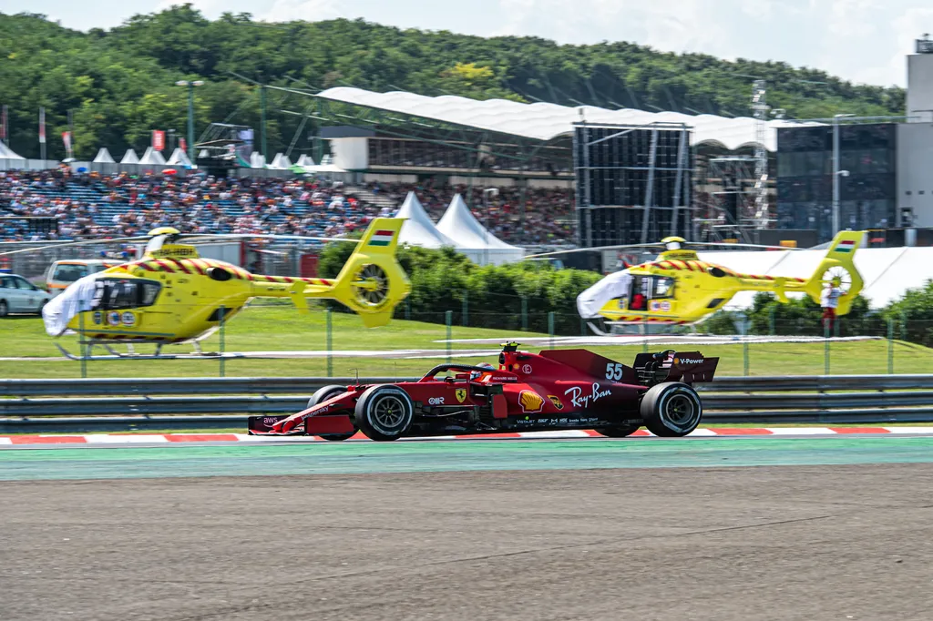 Forma-1, Carlos Sainz, Ferrari, Magyar Nagydíj 2021, szombat 