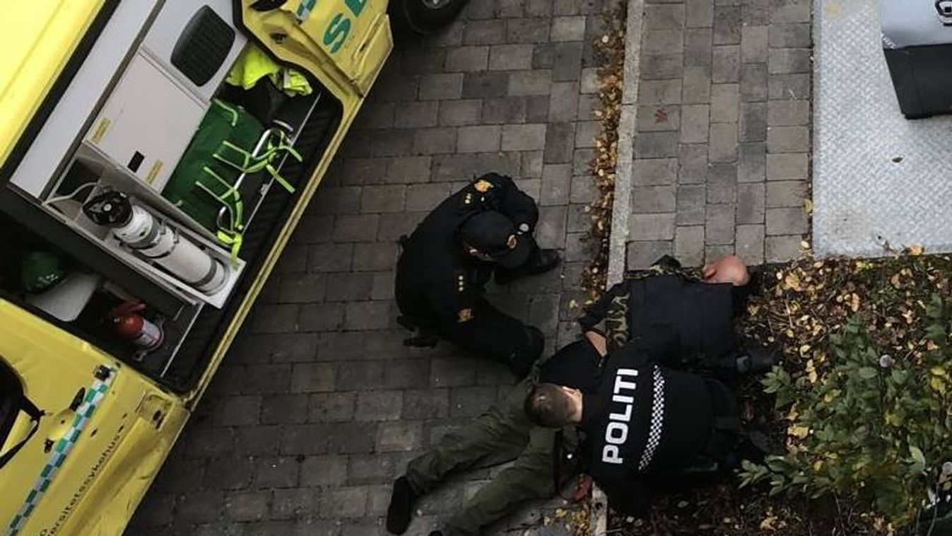 Oslo, Norvégia, fegyveres támadás, mentőautó 