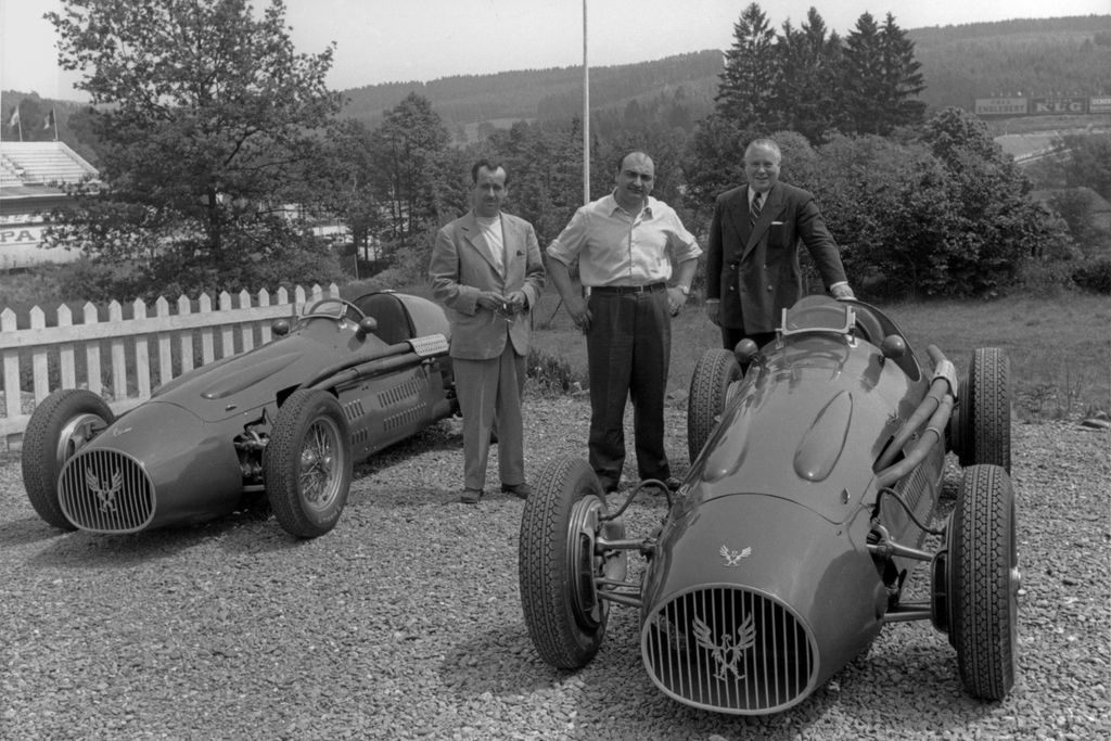 Forma-1, Maurice Trintignant, Froilan Gonzalez, Maserati, Belga Nagydíj 1954 