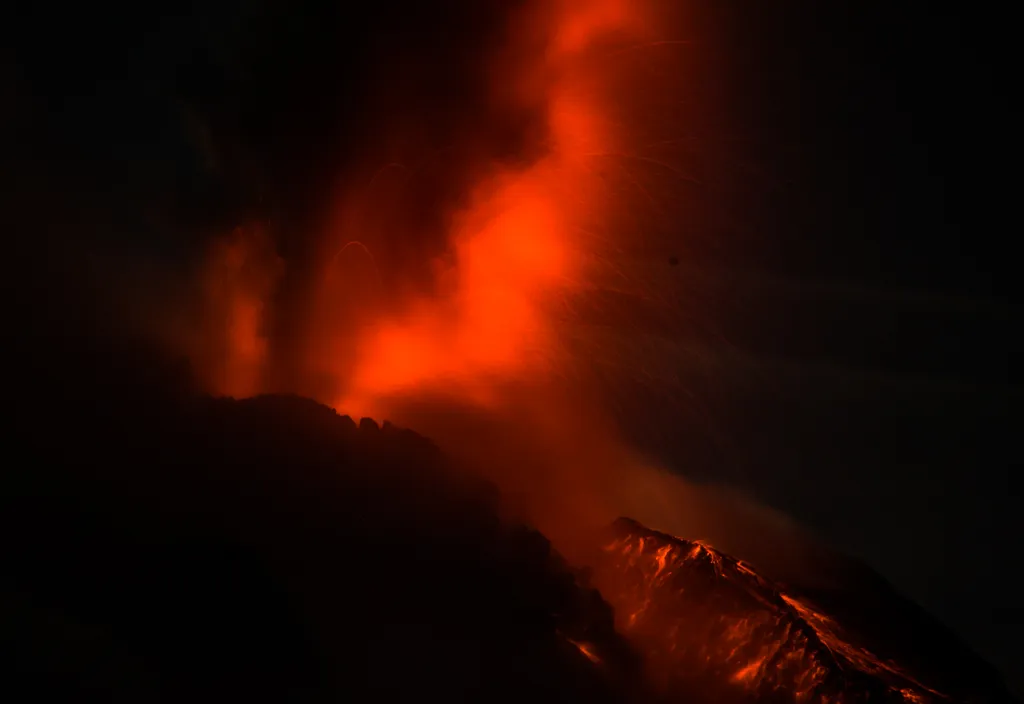 Indonesia Volcano Eruption environmental disaster sky mountains fog view nature volcano eruption ash smoke Horizontal 