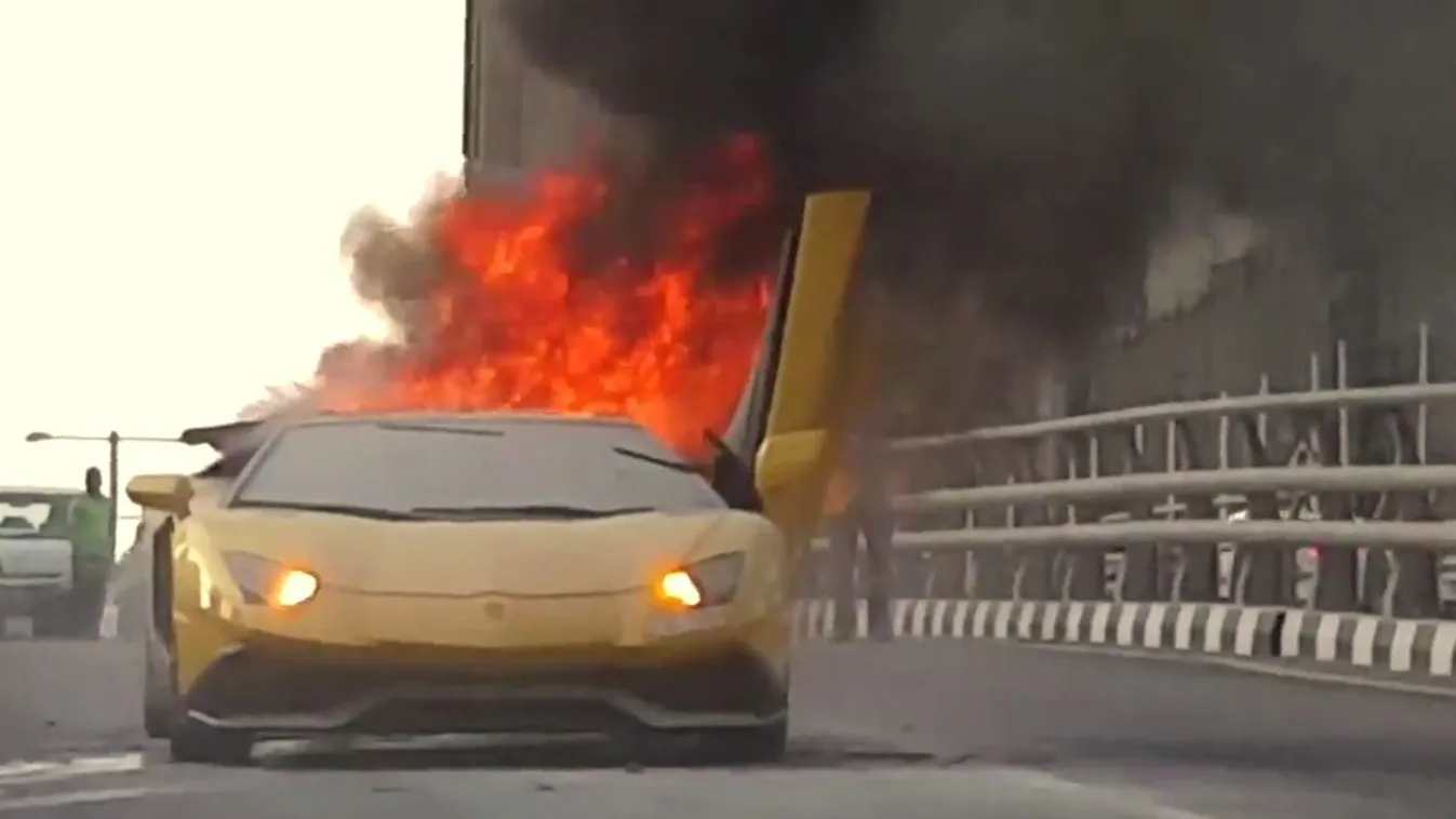 Lamborghini tűz Dubaj 